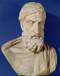 Byst av Epikuros (341-270 f.Kr.)